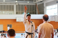 清水陸君(富山県)。選手を代表して力強い選手宣誓を行ってくれました。