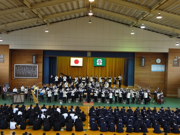 ◆倉敷北中学校吹奏楽部１・2年生の生徒と一緒に合同演奏！素晴らしい演奏となりました！