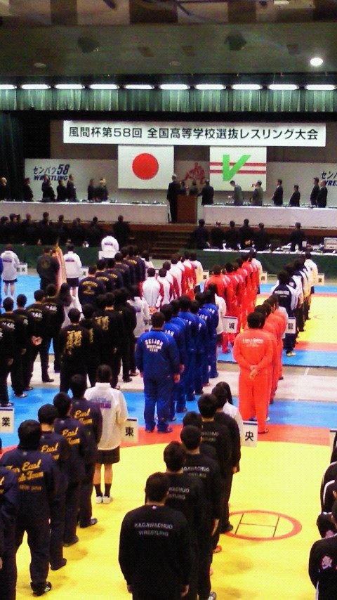 第58回全国高等学校選抜レスリング大会団体戦 見事初戦突破!!