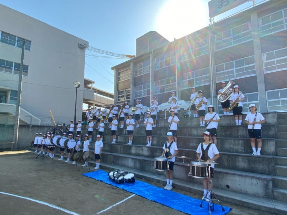 グラウンドに溢れる笑顔 今日は体育祭だぁ 吹奏楽部 文化系 部活動 おかやま山陽高校