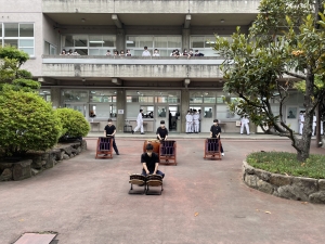 中庭演奏会(和太鼓部)