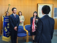 県知事への大会結果報告