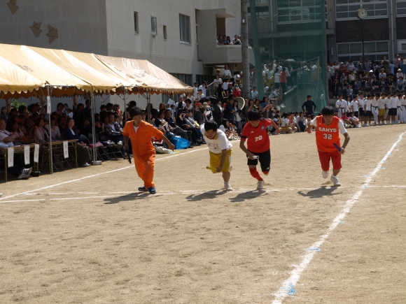 体育祭 クラブ対抗リレー 自動車整備部 文化系 部活動 おかやま山陽高校