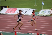 左が辻浦さん。自己ベストのタイムながら追い風参考と悔しい結果でした。