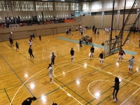 2日目試合前練習の風景