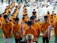 表彰式(3位の機械科2年生宮原君)